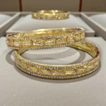 Crystal Kada Bangles Gold Pair - Image 4