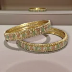 Pastel Kada Bangles Gold Pair - Image 2