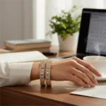 Pastel Kada Bangles Gold Pair