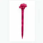 Deep ruby plum resin hair stick with a sculpted knot top designed for chic hair buns